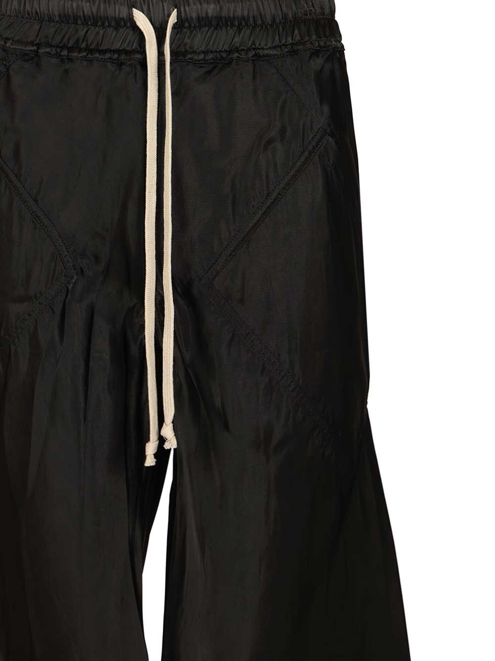 Rick Owens Wide Leg  With A Glossy Finish Trousers - Black | cc455ca1f79b31d60920da55c3bf20c8f02b5240
