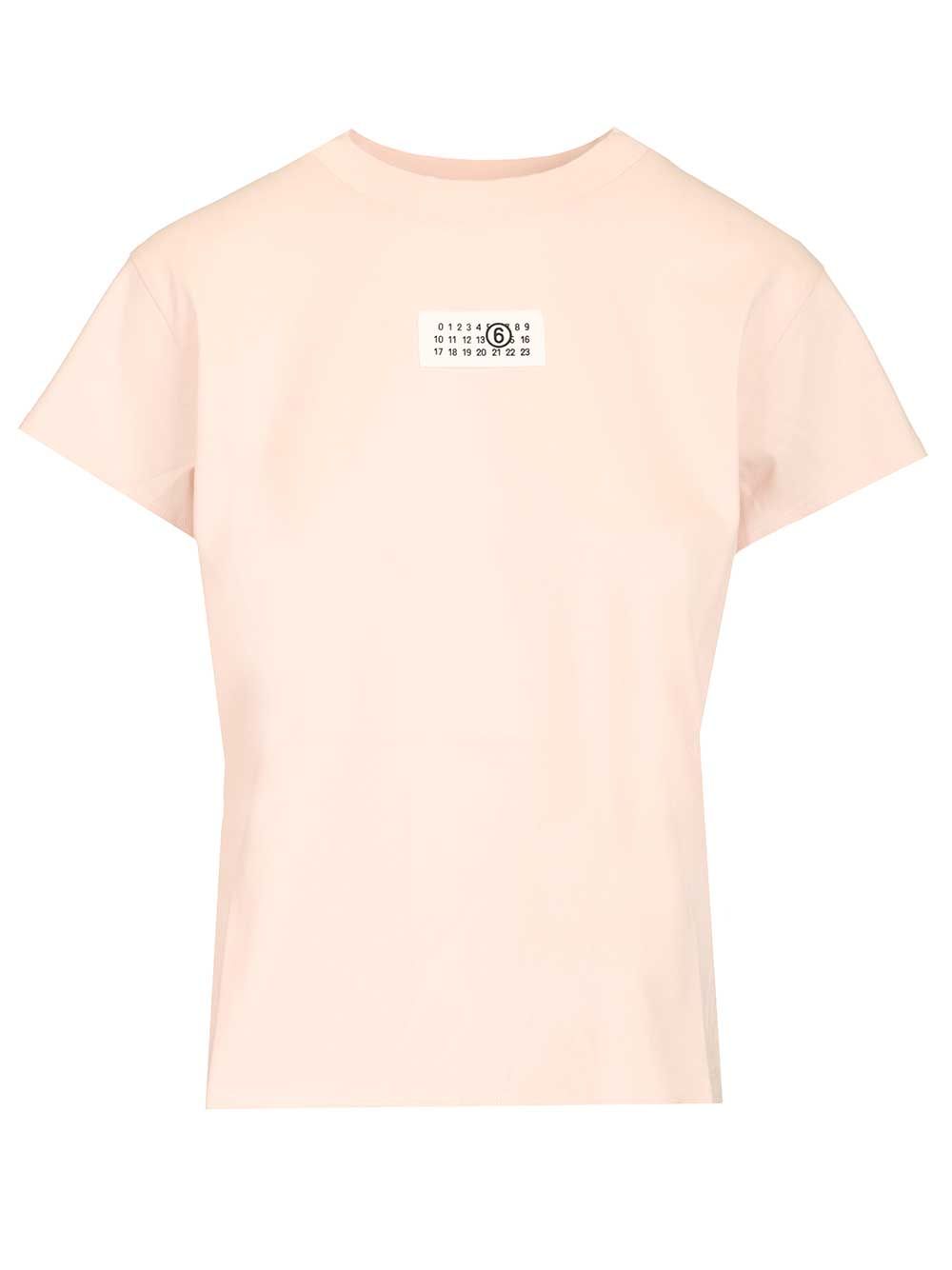Mm6 Maison Margiela Numeric T-Shirt - Rose | 8036f575e211cac47313c048c055496634bba475