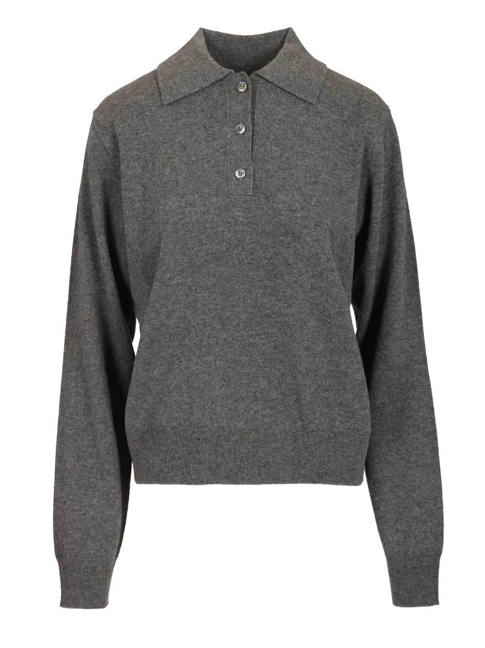 Maison Margiela Wool Polo shirt - Grey | edf9a4980b13ebb543e1dc756e5b50e71cf26cd5