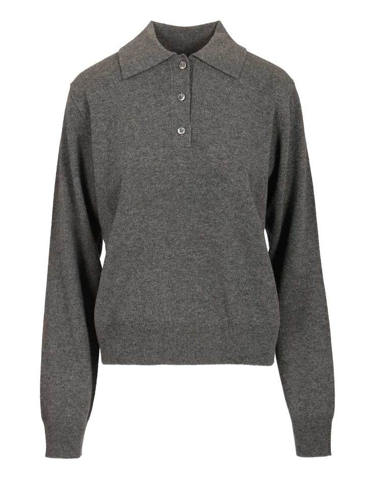 Maison Margiela Wool Polo shirt - Grey | edf9a4980b13ebb543e1dc756e5b50e71cf26cd5