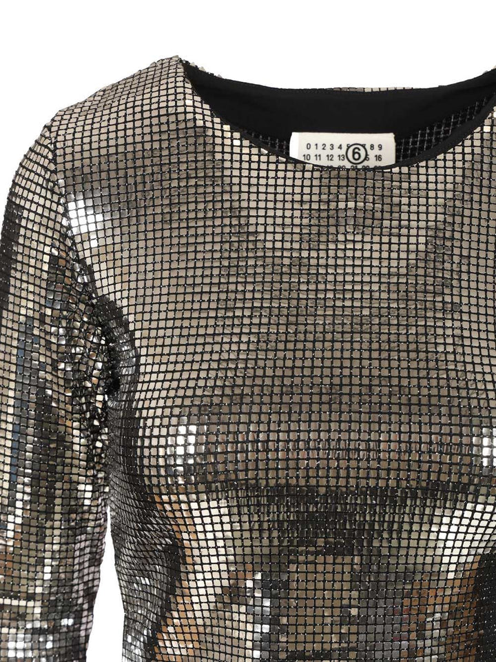 Mm6 Maison Margiela Silver Long-Sleeved Top Tops - Silver | c4cce1be8b32686d3333bb65b8ab30e63d74311b