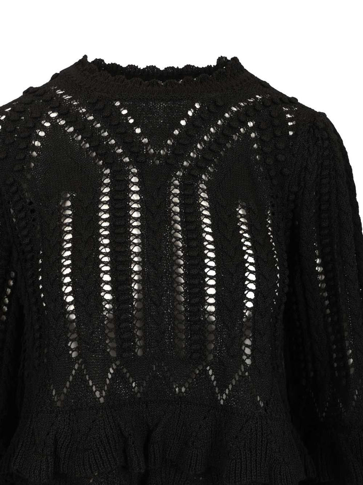Marant Etoile Norma Knitted Top Tops - Black | 6dc9aa99b06d5cf4c0a3347ec3bc5bc26e2df810