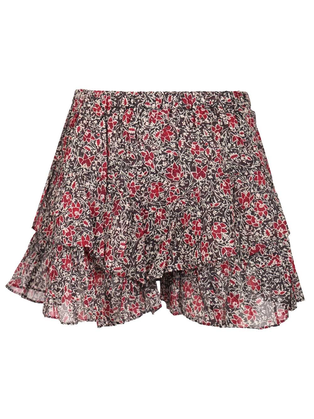 Marant Etoile Jocadia Shorts In Organic Cotton Voile Skirts - Violet | 89bfd3f8197ae8948ee42ce9b9cc31c81339f1c1