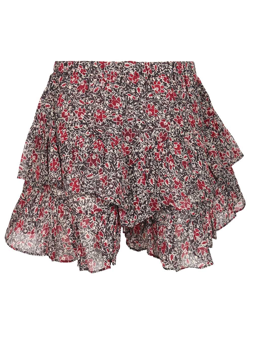 Marant Etoile Jocadia Shorts In Organic Cotton Voile Skirts - Violet | c716341329808acb029563a32239a61e52720edf