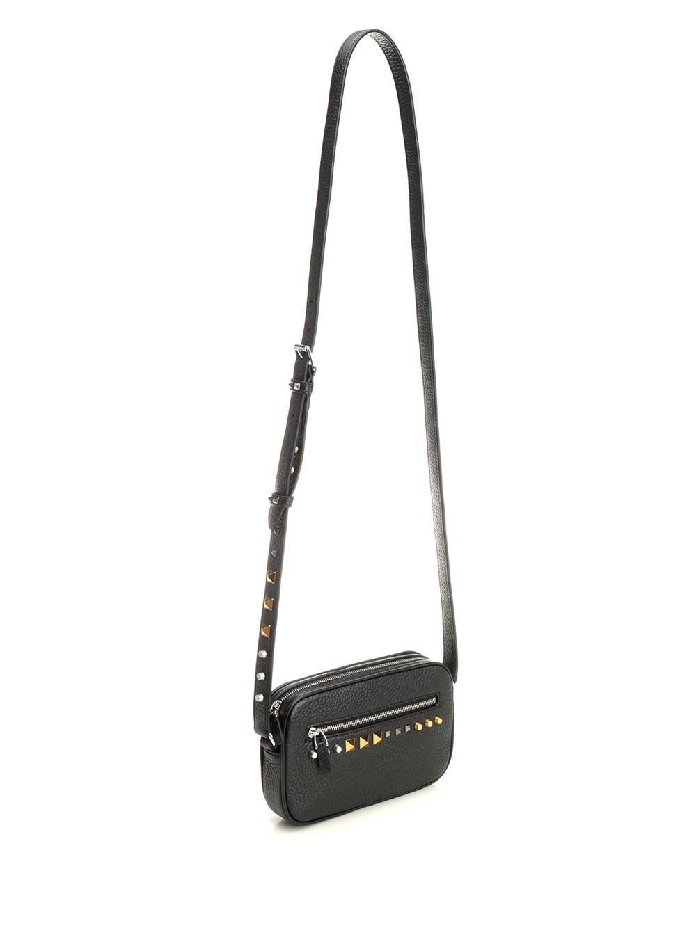 Valentino Garavani Leather Clutch Bag Crossbody Bags - Black | d756cab13bd89a747aac1da63fcc952c469c5fdb