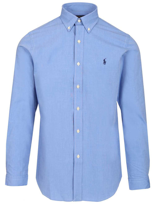 Custom Fit Cubdppcs-Bistretch Popelin Long Sleeve Sport Shirt Shirts Light Blue