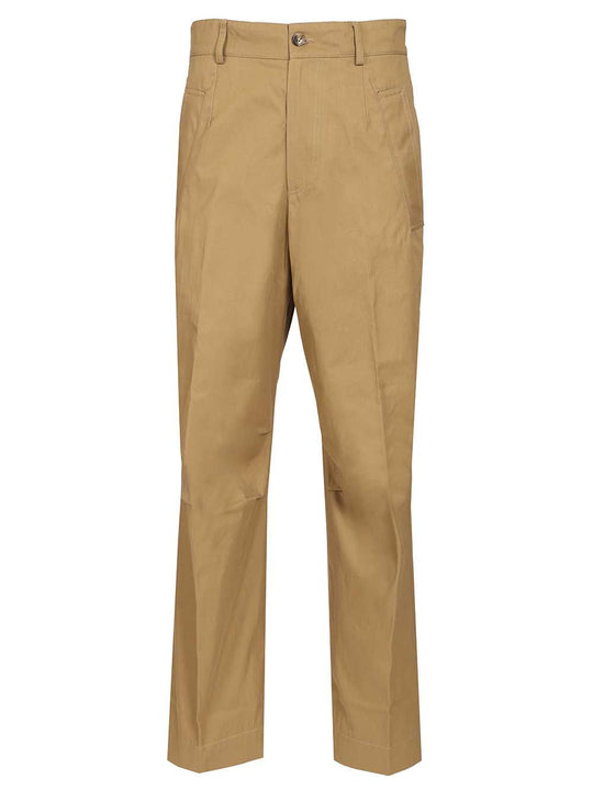 Cotton Twill Trousers Beige