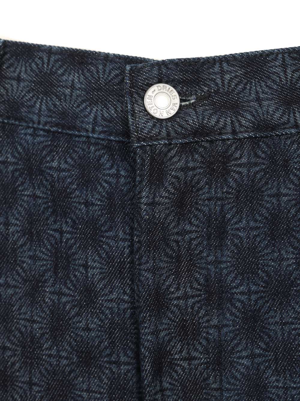 Dries Van Noten Floral Wide-Leg Jeans Trousers - Blue | 3edccfbaa8d0160405091a4838853fb8e6037f6f