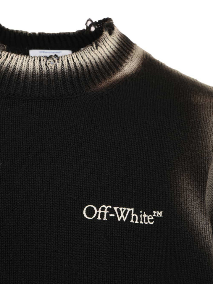 Off-White Diag Arr Corrosion Knitwear - Black | 6689087dff469dfedf7468fcb8addfdef2013977