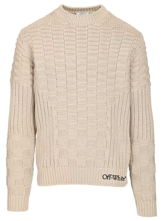 Arrow Cotton Sweater Knitwear Beige