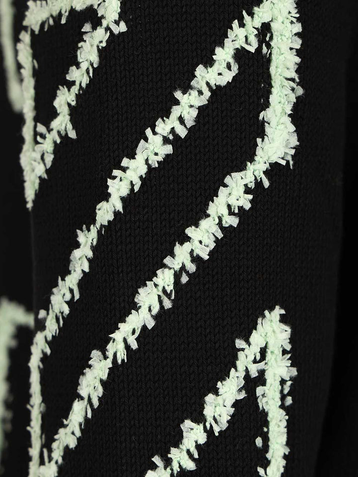 Off-White Arrow Embroidery Sweater Knitwear - Black | 15d026b4d32a99aa1d27ba1a31e9e3cd942ba10a