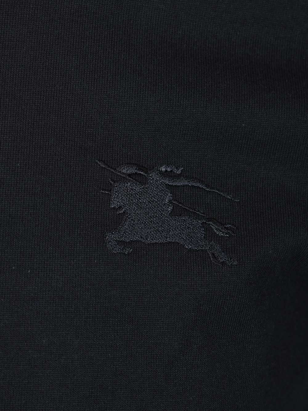 Burberry Cotton  With Check Trim T-Shirt - Blue | fde6da964ca587f9bf40bc911a4264c0067359af