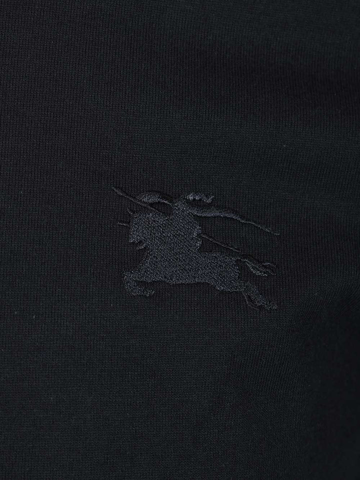 Burberry Cotton  With Check Trim T-Shirt - Blue | fde6da964ca587f9bf40bc911a4264c0067359af