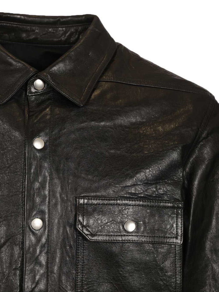 Rick Owens Shirt Jacket Jackets - Black | 405a14e850c9285eddadf873afef4c62501b97eb