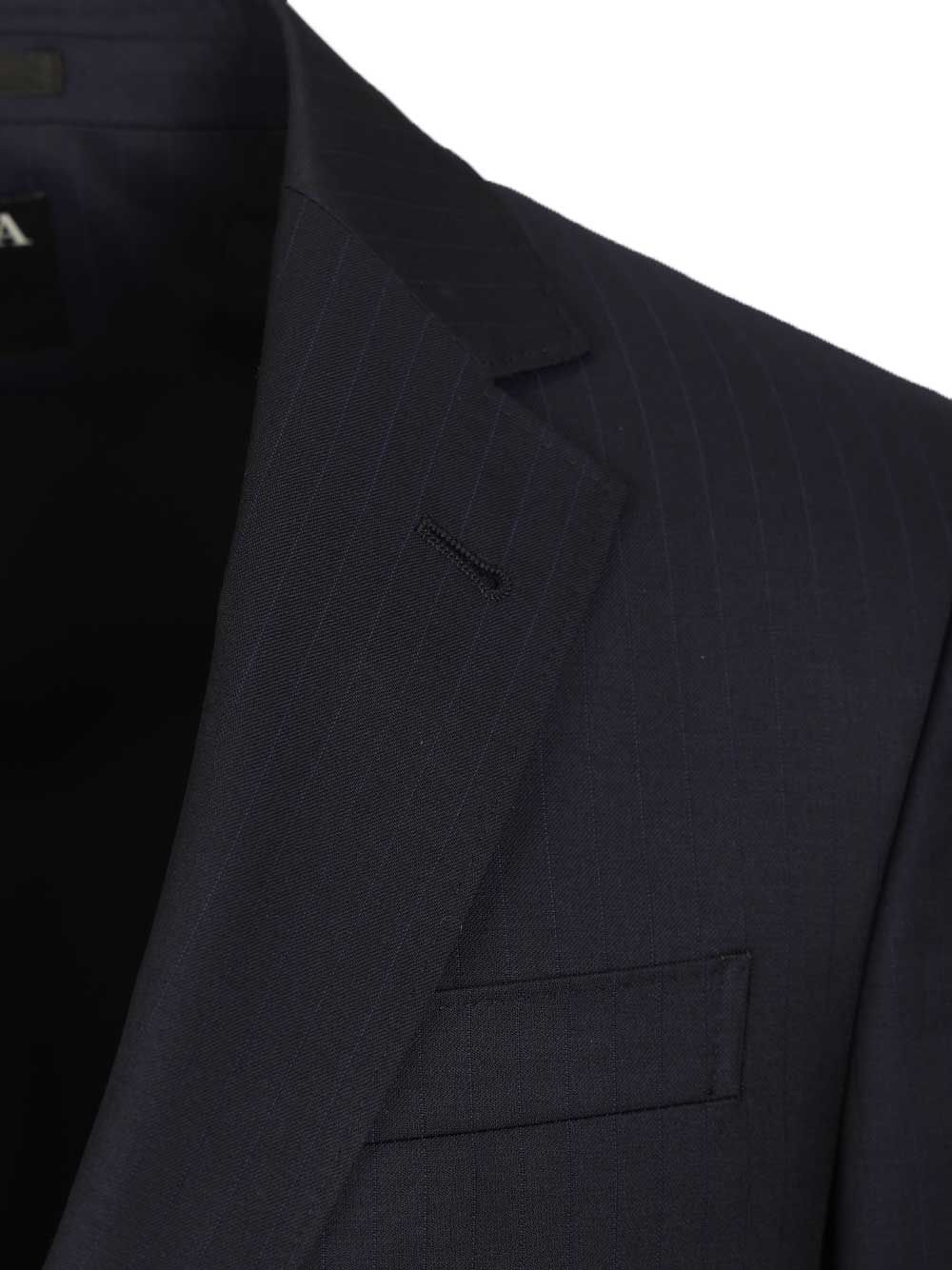 Ermenegildo Zegna Blue Pinstriped Suit Dresses - Blue | 81f888e55d46f7b97b07b290c294d0d289192c27
