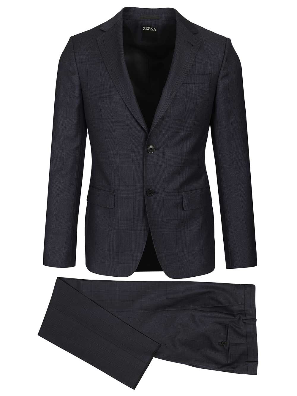 Ermenegildo Zegna Prince Of Wales Tailored Suit Dresses - Blue | 788c5285c3cf690f58f3dd6b2424798d9ffca418