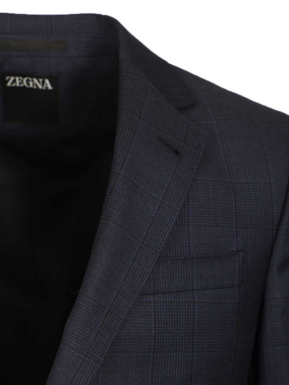 Ermenegildo Zegna Prince Of Wales Tailored Suit Dresses - Blue | 70201823f5c4c4941f58435c72deaa8e47e25ba3