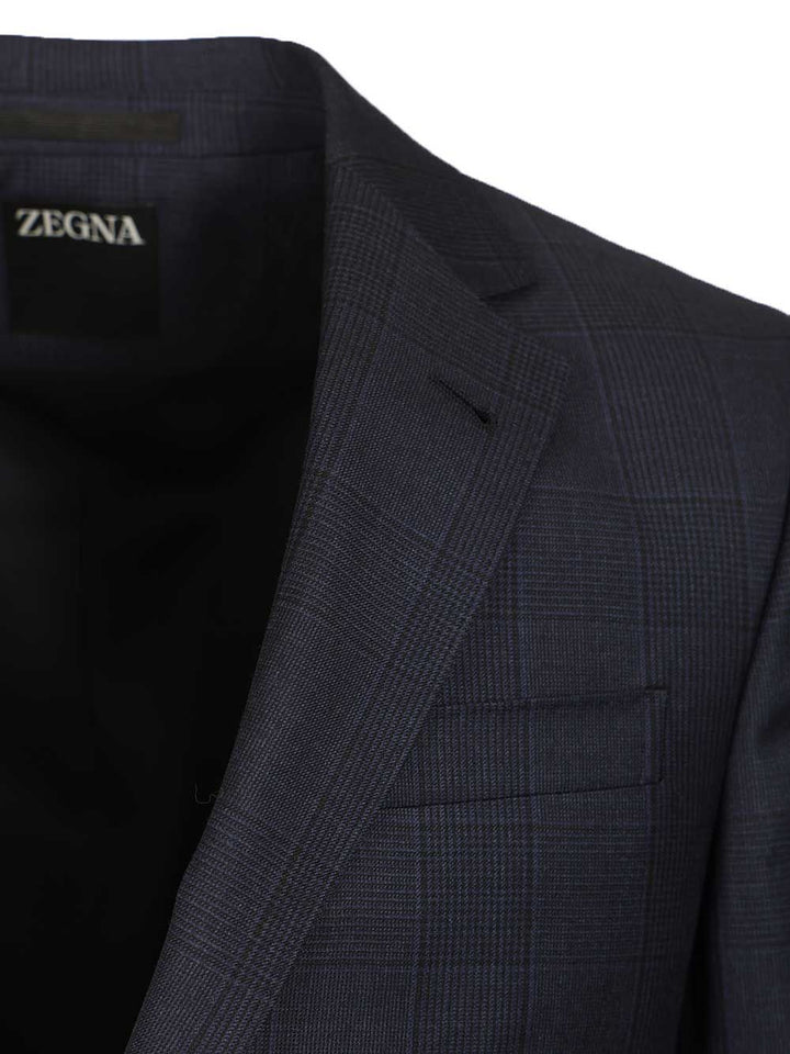 Ermenegildo Zegna Prince Of Wales Tailored Suit Dresses - Blue | 70201823f5c4c4941f58435c72deaa8e47e25ba3