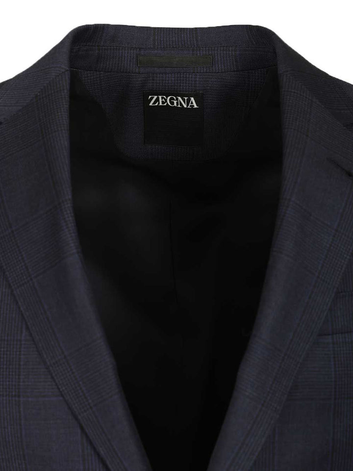 Ermenegildo Zegna Prince Of Wales Tailored Suit Dresses - Blue | c154fd6b6bc25f2a79f702eb1727f60576f95b93