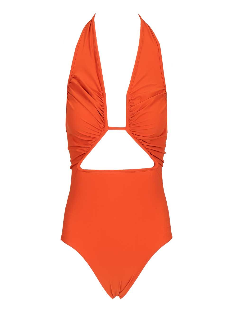 Rick Owens Halter Prong One-Piece Swimsuit Swimwear - Orange | 11078f0933d32097d51da20341efba899a9cadfb