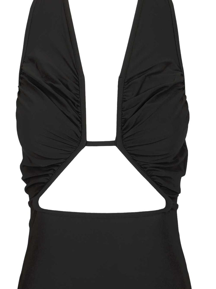 Rick Owens Halter Prong One-Piece Swimsuit Swimwear - Black | cc4c894d47d341ef63301b5da955ee646280989b