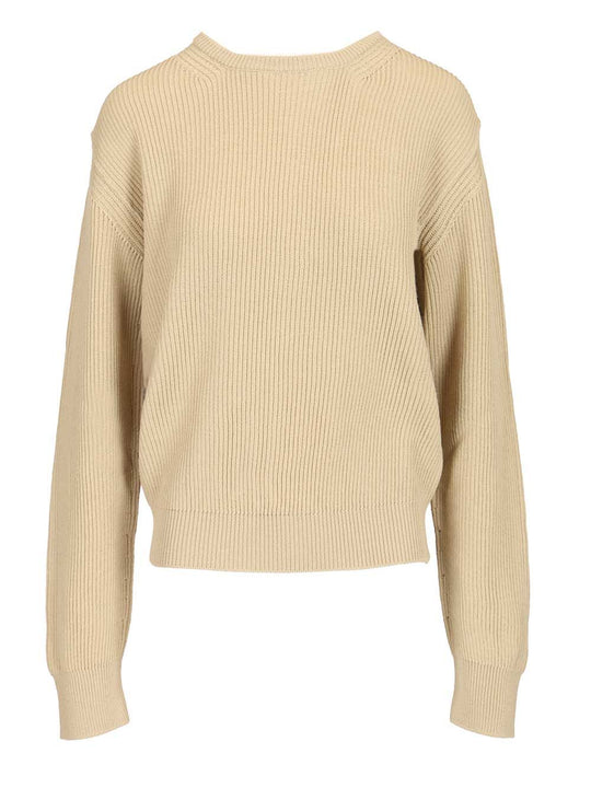 Al Pull Crewneck Knit Knitwear Beige