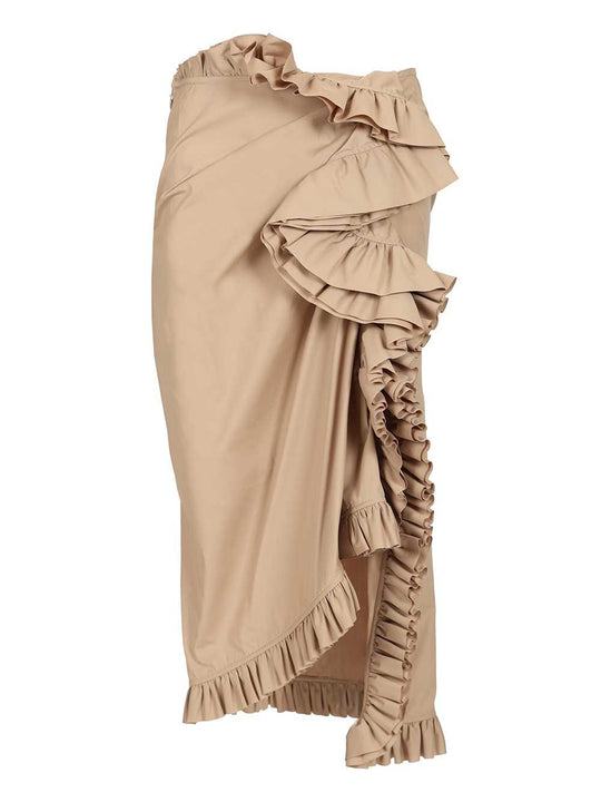 Sina Midi Skirt Skirts Beige