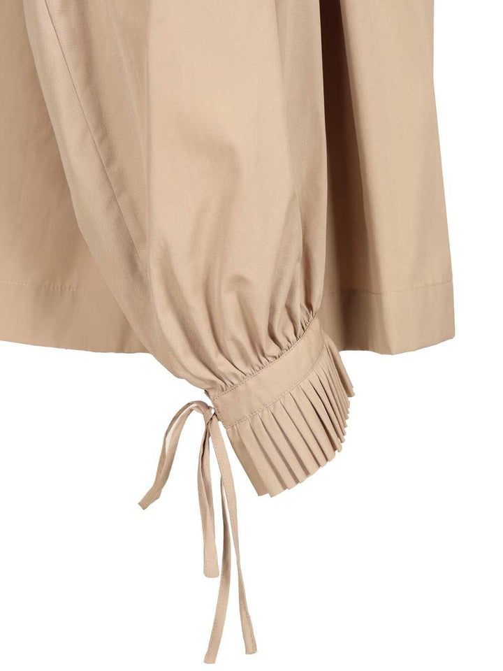 Dries Van Noten Cotton Poplin Blouse With Ruffles Shirts - Beige | 2e510220ee1e8cc3974970c3f8c084589eedc358