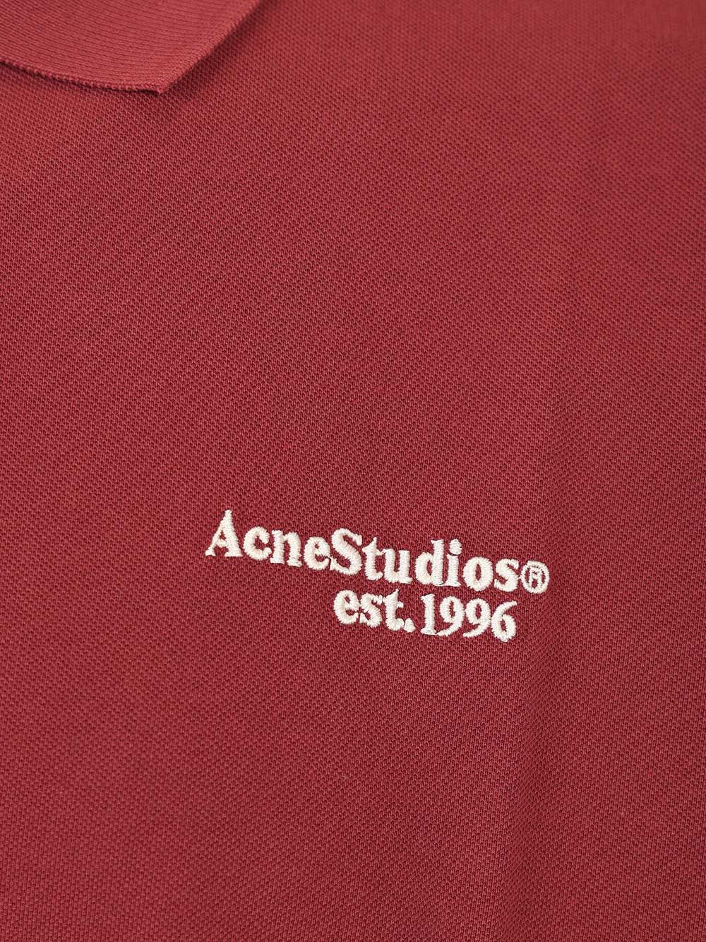 Acne Studios Organic Cotton Polo shirt - Red | ab8888a9b297b8411d691d908b824702e3235950