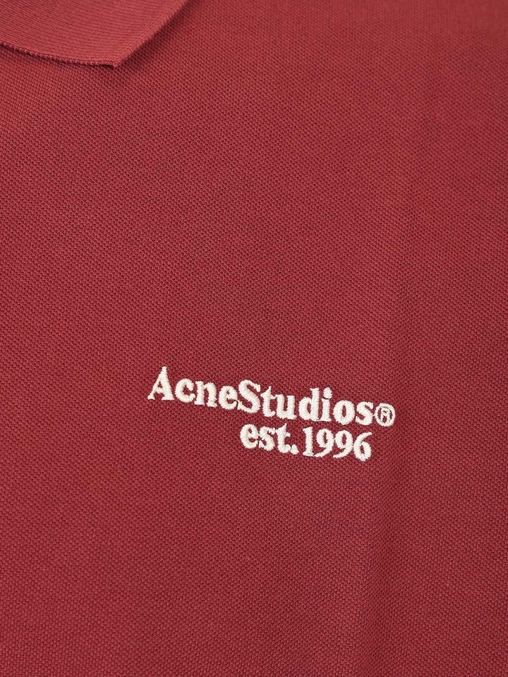 Acne Studios Organic Cotton Polo shirt - Red | ab8888a9b297b8411d691d908b824702e3235950