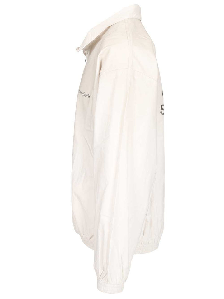 Acne Studios Zip-Up Jacket With Logo Jackets - White | 270e134dab348d6eb2ae54d3cbf8ea3a3cfd601a
