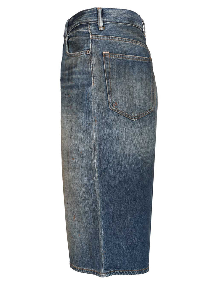 Acne Studios Organic Cotton Denim Shorts Trousers - Blue | 240411c6a566703049aa175ec5926fa48ab1aede