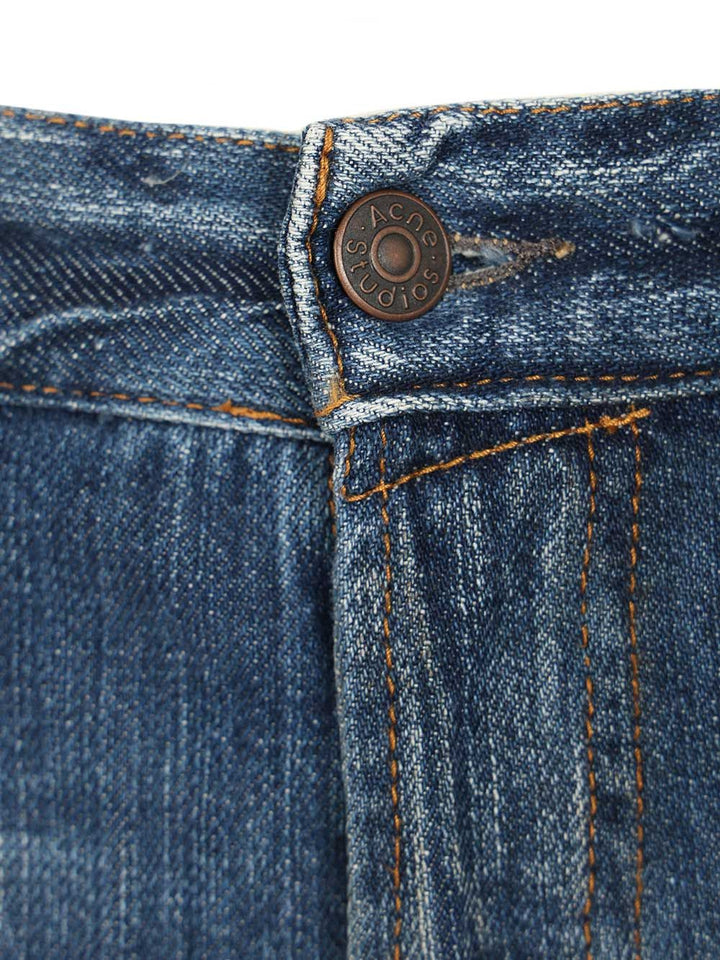 Acne Studios Organic Cotton Denim Shorts Trousers - Blue | d9ad91bae4804114ec633a49e927b5781a089ab3