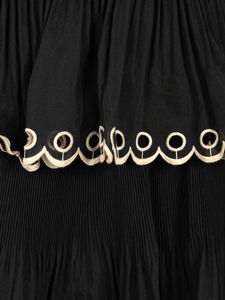 Zimmermann Embroidered Tiered Midi Dress Dresses - Black | 2a92d0d2cde663ebe9786b7c58615a00691677a9