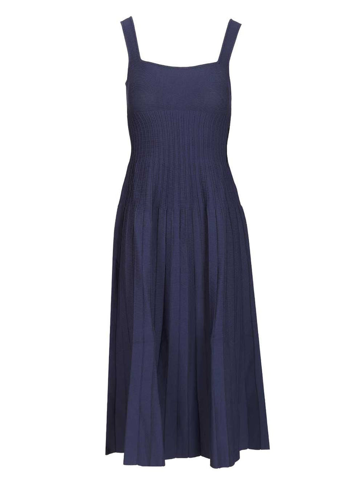 Staud Ellison Midi Dress Dresses - Blue | 6a8d415860e2783430469e8403212f83bd681a0f
