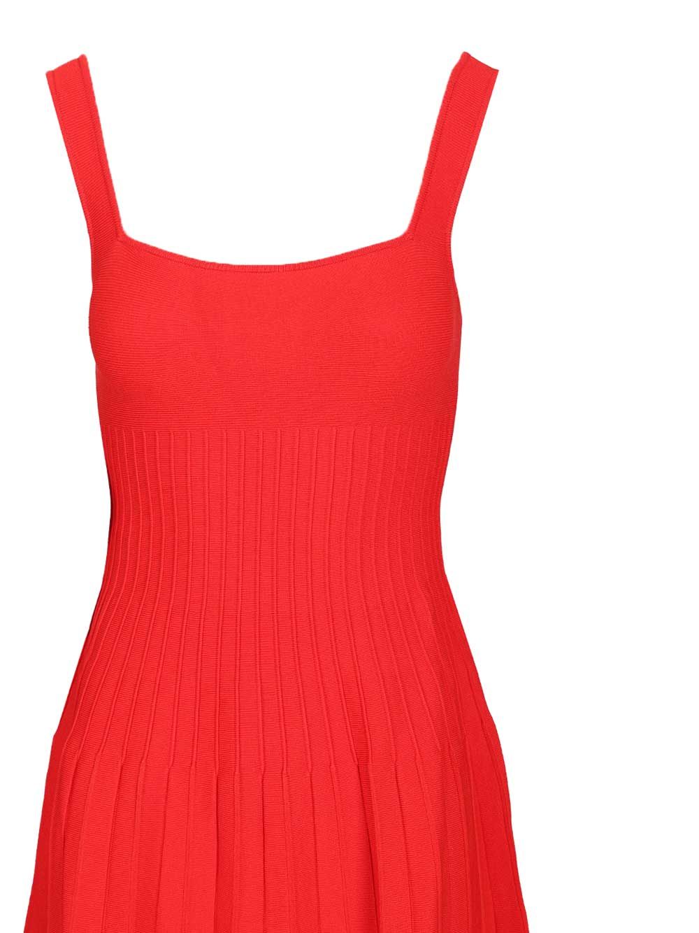Staud Ellison Knitted Midi Dress Dresses - Red | 3d9b2ed1fcd6d7793f08e6663eb8e4751f7e77c2
