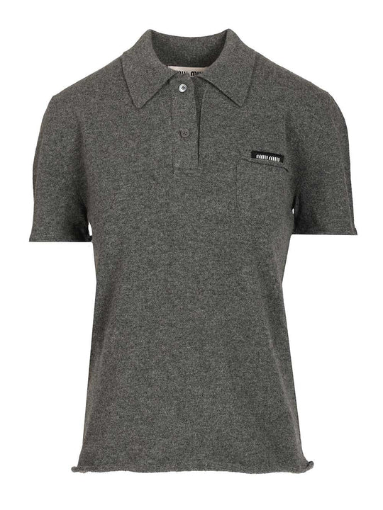 Cashmere Polo Shirt Grey