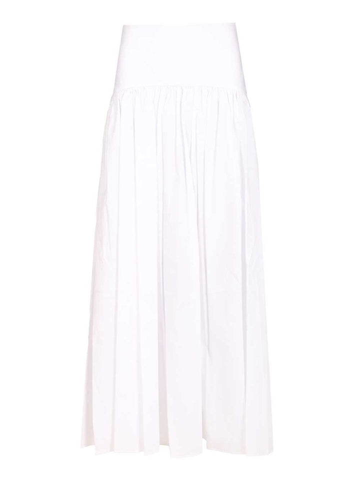 Staud Procida Cotton Popeline Maxi Skirt Skirts - White | 894ec5acd042cde511a00ec6ac091effc8a819fc