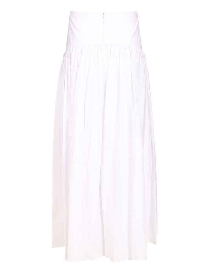 Staud Procida Cotton Popeline Maxi Skirt Skirts - White | 1d83be00d20fe8fb06c08c0cfdda0236366389ae