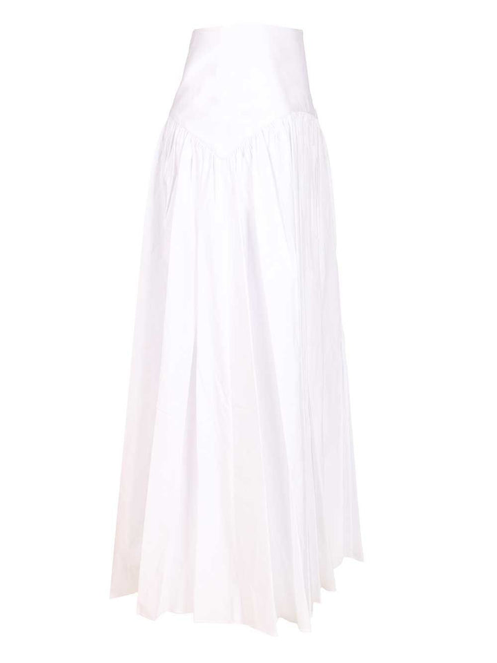 Staud Procida Cotton Popeline Maxi Skirt Skirts - White | afb764713758a6f90222c86bde6dd14432ca63b2