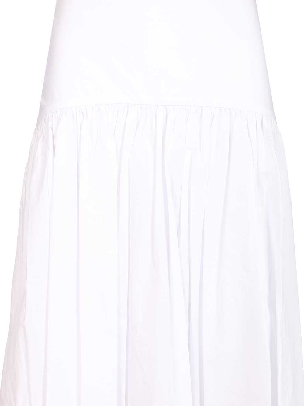 Staud Procida Cotton Popeline Maxi Skirt Skirts - White | 09fa684370f6cffacdb19e5993eff09f1562b5b1