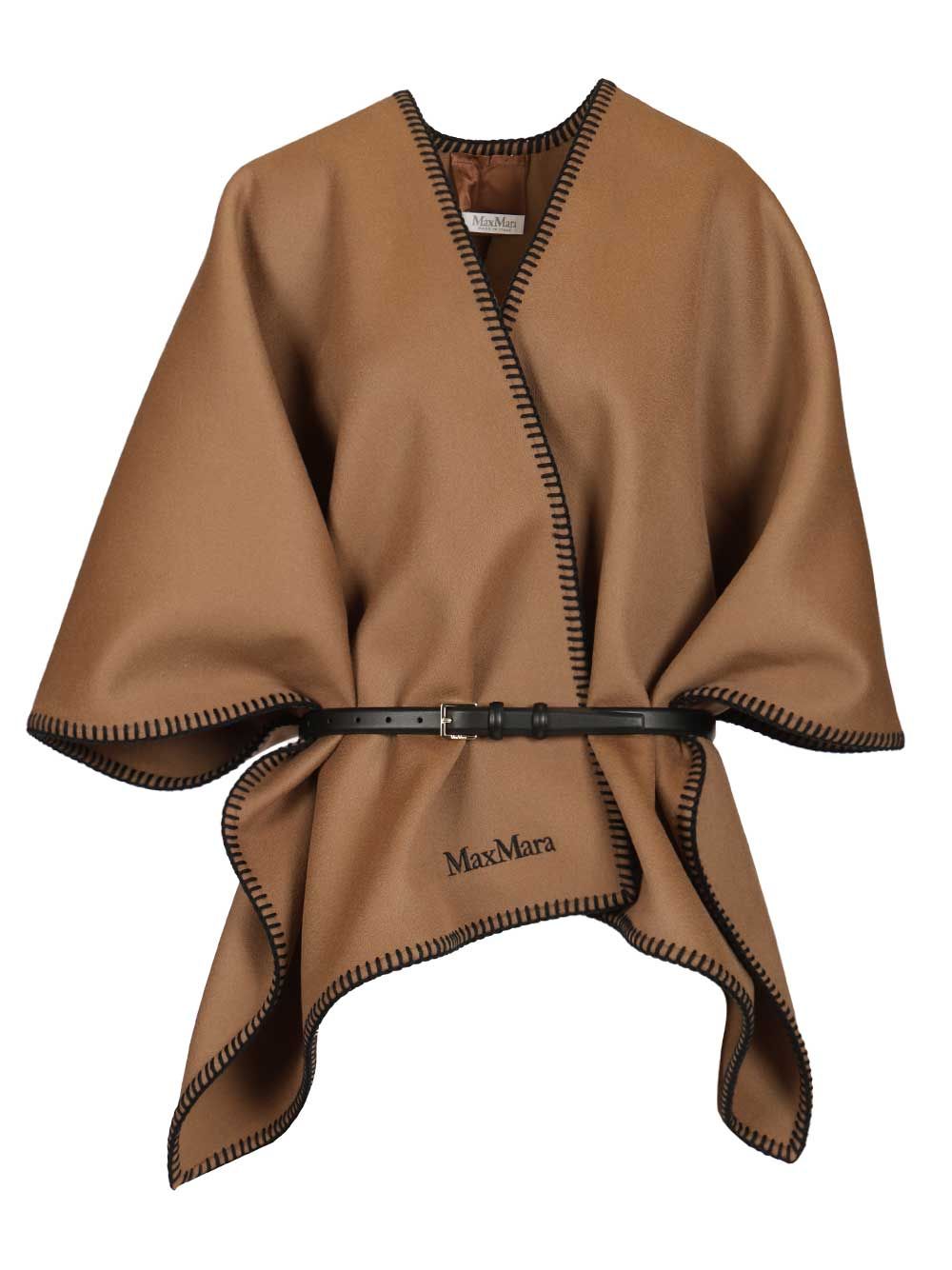 Max Mara Wool And Cashmere Cape Coats - Brown | 8e650a6e36213a9eb4c2c583d886f836aeffd31a