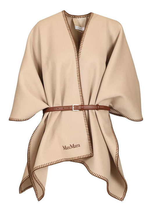 Wool And Cashmere Cape Coats Beige