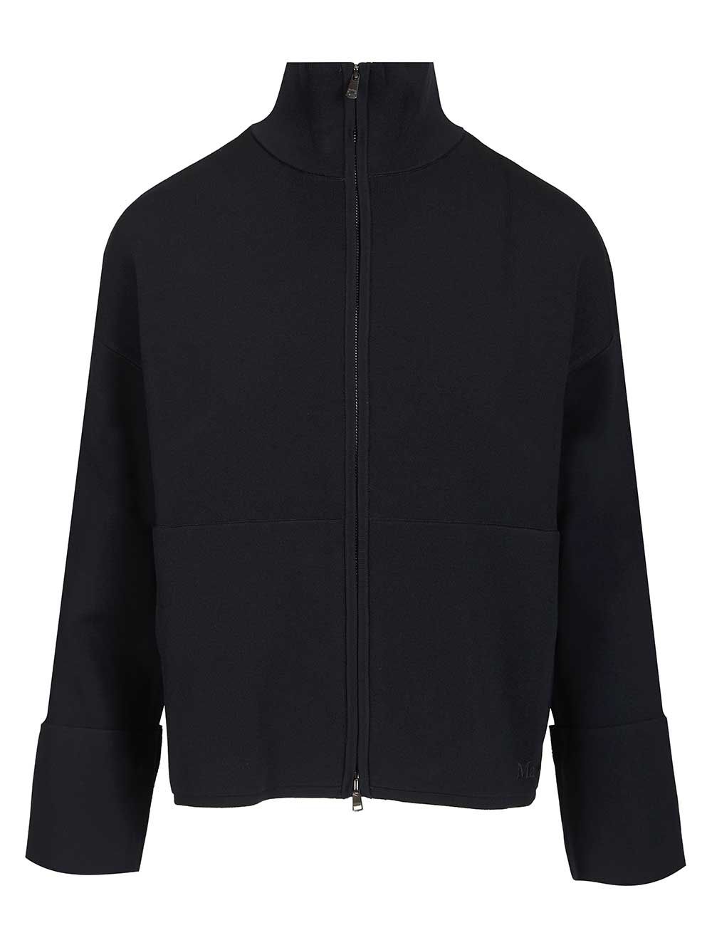 Max Mara Cardigan In Viscose Crepe Sweatshirts - Blue | 6239d6e37362a4cc22cc0c46c58f4f803f636e22