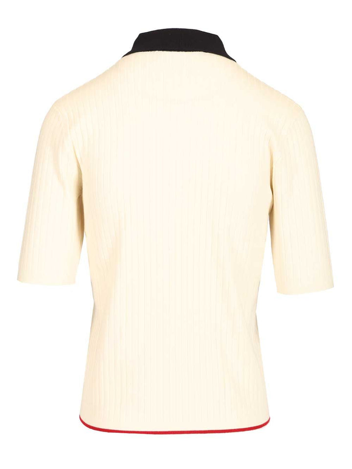 Max Mara Studio Stretch Viscose Polo shirt - White | 2714772173b356a558e9e23303a68fbe3012fa5e