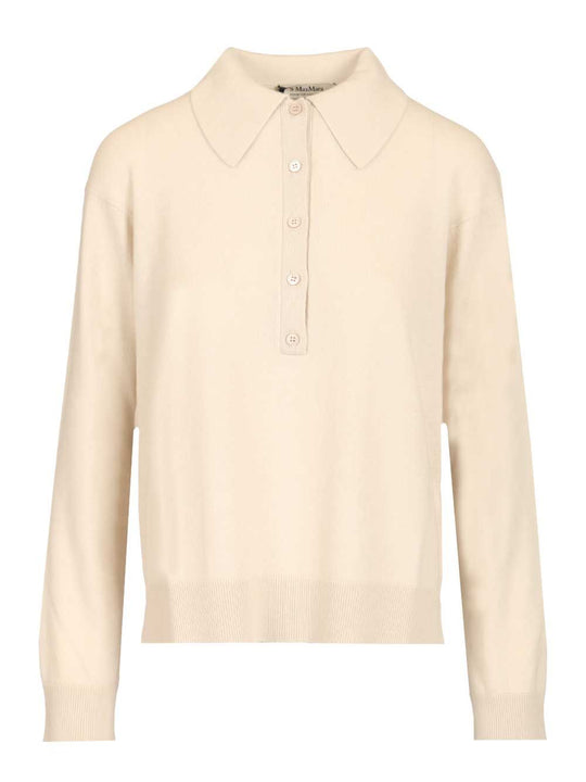 Frisia Wool Polo Shirt Knitwear Beige
