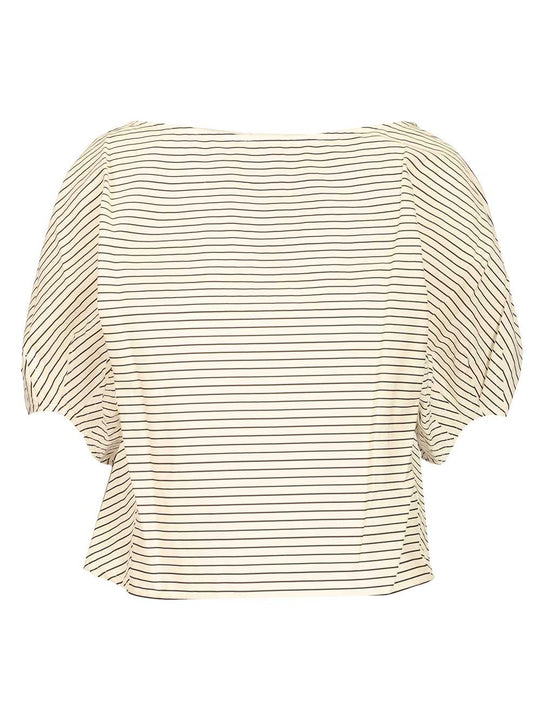 Didi Cotton Popeline Micro Stripes Top Tops Multicolor