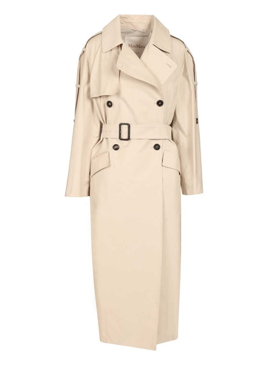 Delfino Trench Coat Coats Beige
