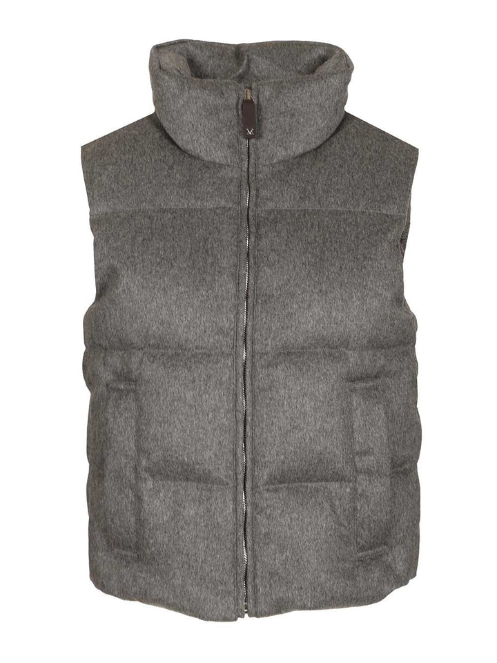 Max Mara The Cube Cashmere Padded Vest Coats - Grey | be3d828e077485f97a23fc16926be8be6d956ab7