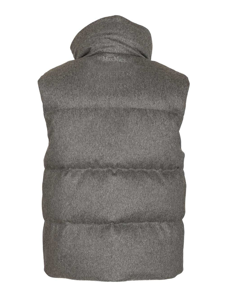 Max Mara The Cube Cashmere Padded Vest Coats - Grey | 3a57ae05c234c3461f6936ed269eb46b532980f0